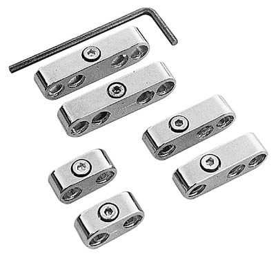 Trans-Dapt Performance Pro Style Wire Separators 9576 Ignition Loom/Separator, Plastic/Chrome, 7-8.5mm, Universal, Kit