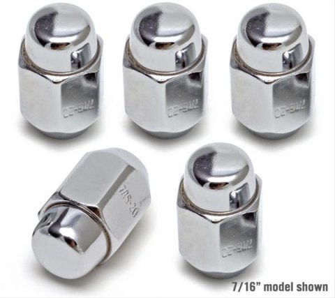 Trans-Dapt Performance Lug Nuts 7002 Nuts, Conical, 1/2 in. x 20 RH, Chrome, Steel, Set of 5