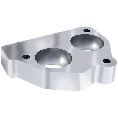 Trans-Dapt Performance Smooth Bore TBI Spacers 2735 Throttle Body Spacer, Bore, Aluminum, Natural, 1 in., Chevy, GMC, Pickup/SUV, Each