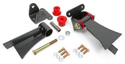 Trans-Dapt Performance Universal Street Rod-Style Motor Mounts 4500 Mounts, Frame Pad, Bolt-In, Steel, Polyurethane, Rod Style, Chevy, Big/Small Block, Pair