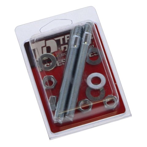 Trans-Dapt Performance Carburetor Stud Kits 2108 Fasteners, Studs, Steel, Zinc Plated, 5/16 in. Thread Size, 3.313 in. Length, Kit