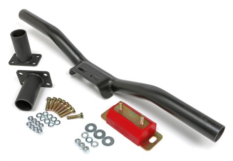 Trans-Dapt Performance Universal Transmission Mounts 6525 Crossmember, Steel, Black, 3 in. Drop, 26 in. to 36 in. Width, Ford, C-4, C-6, Kit
