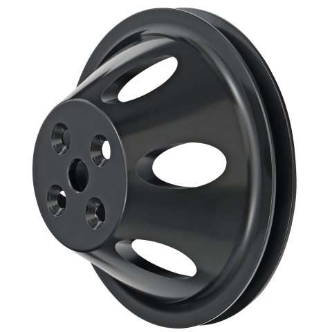 Trans-Dapt Performance Products Water Pump Pulleys 7134 Pulley, BBC Aluminum Pulley Single Upper Swp Black