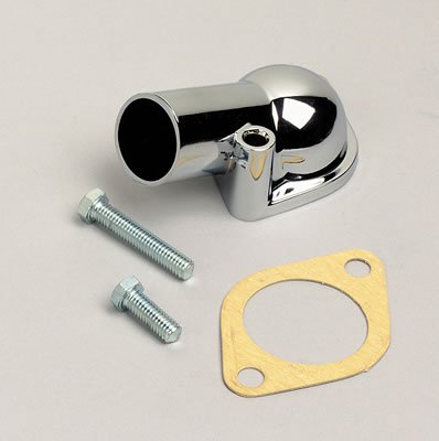 Trans-Dapt Performance Chrome Water Necks 9229 Neck, Zinc Alloy, Plated, O-Ring, 45 Degree, Chevy, Big/Small Block, Each