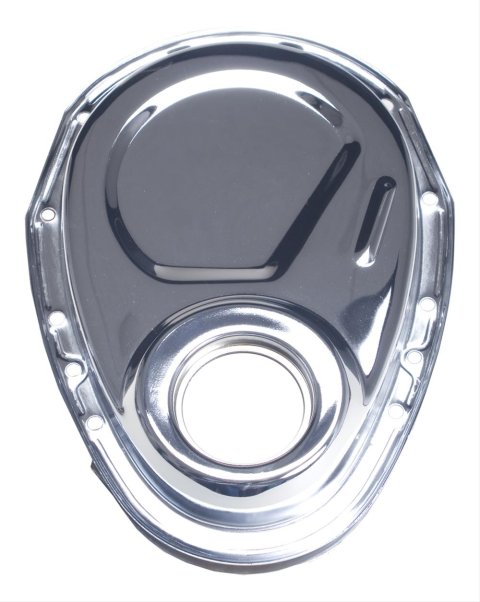 Trans-Dapt Performance Timing Covers 9000 Cover, 1-Piece, Steel, Chrome Plated, Chevy, Small Block, Kit