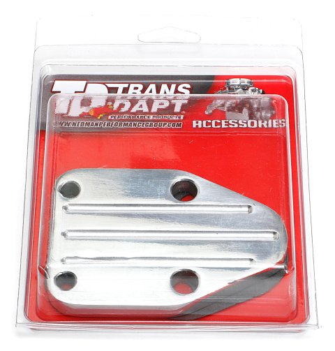 Trans-Dapt Performance Products Fuel Pump Block-Off Plates 6064 Plate, Billet Aluminum, Polished And Ball Milled, Chevy, Small Block, Each