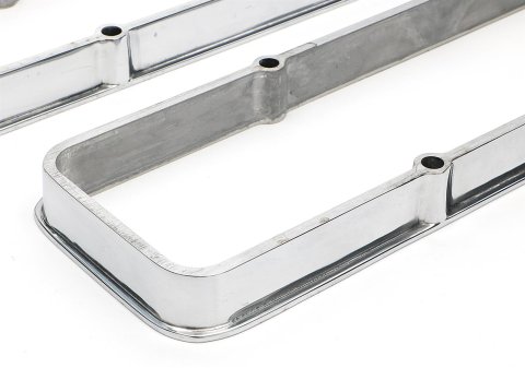 Trans-Dapt Performance Products Valve Cover Spacers and Adapters 6079 1" POLISHED VALVE COVER SPACERS; SB CHEVY 238-400 V8S 1958-86