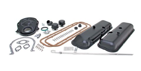 Trans-Dapt Performance PerfectMatch Powdercoated Engine Dress-Up Kits 3059 Kit, PerfectMatch, Steel, Asphalt Black Powdercoated, Chevy, Big Block, Kit