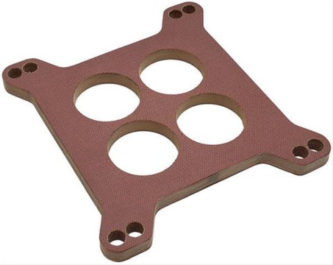 Trans-Dapt Performance 0.375 Inch Carburetor Spacer 2446 Spacer, Phenolic, .375 in. Thick, Ported, Square Bore, Each