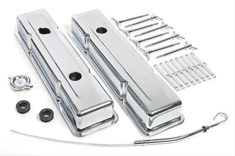 Trans-Dapt Performance Chrome Engine Dress-Up Kits 3101 Kit, Steel, Chrome, Chevy, Small Block, Kit