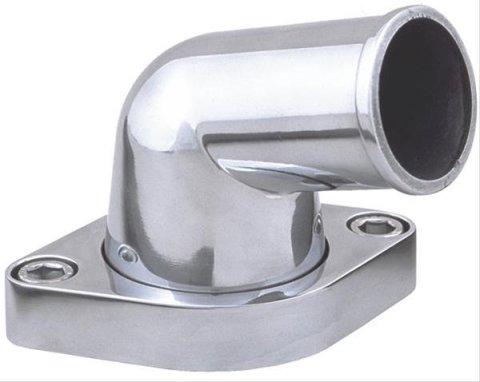 Trans-Dapt Performance Aluminum Water Necks 6016 Neck, Aluminum, Polished, 15 Degree, Chevy, Big/Small Block, Each