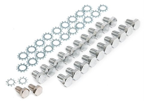 Trans-Dapt Performance Oil Pan Stud Kits 9272 Bolts Chrome BB Chevy, Pontiac, and Mopar Hex Head