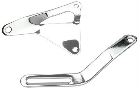 Trans-Dapt Performance Steel Alternator Brackets 9455 Bracket, Steel, Chrome, Cylinder Head Mount, Ford, Kit