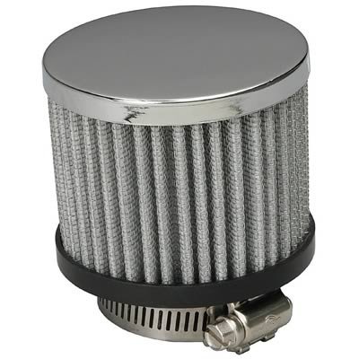 Trans-Dapt Performance Valve Cover Filter Breathers 9598 Filtered Breather clamp-on, chrome, 1 1/2" ID