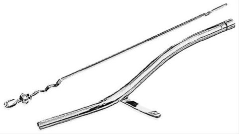 Trans-Dapt Performance Chrome Transmission Dipsticks 4995 Dipstick, Steel, Chrome, TH400, Each