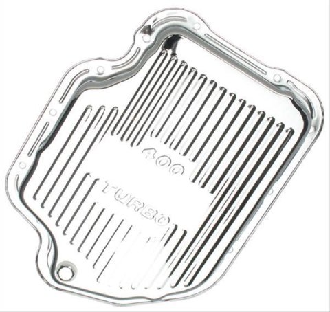Trans-Dapt Performance Transmission Pans 9121 Pan, Stock, Steel, Chrome, Finned, GM, TH400, Each