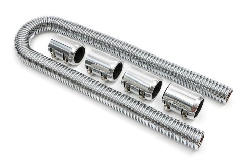 Trans-Dapt Performance Stainless Steel Radiator Hose Kits 8206 Hose, Steel, Polished, 48 in. Length, with 1.25 in., 1.50 in. Adapter Ends, Polished, Each