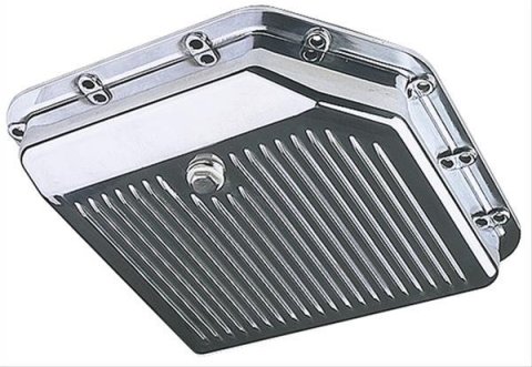 Trans-Dapt Performance Aluminum Transmission Pans 8896 Pan, Stock, Aluminum, Polished, Finned, GM, TH350, Each
