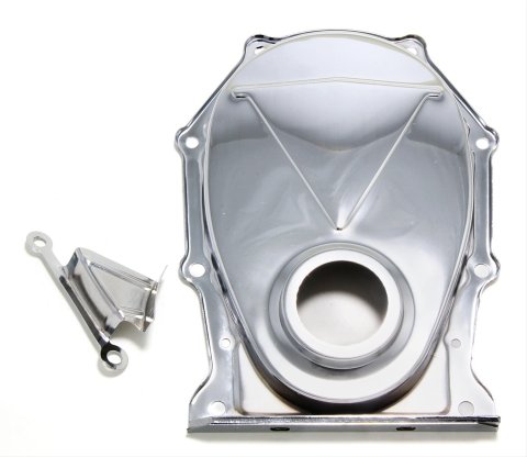 Trans-Dapt Performance Timing Covers 9392 Cover, 1-Piece, Steel, Chrome Plated, Mopar, Big Block, Each