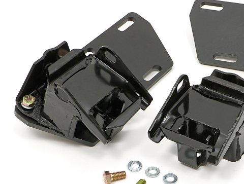 Trans-Dapt Performance Engine Swap Motor Mounts 4671 Mounts, Swap, Complete, Bolt-In, Steel/Rubber, Black/Black, Chevy, GMC, S-Series, Small Block V8, RWD, Kit