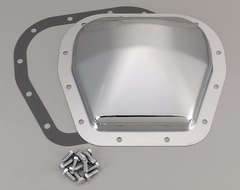 Trans-Dapt Performance Chrome 12 Bolt Ford 9.75 Inch Differential Cover 9038 Cover, Steel, Chrome, Ford, in., Truck, Kit