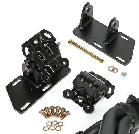 Trans-Dapt Performance Swap-In-A-Box Complete Engine Swap Kits 99068 Kit, Headers, Steel, Black Ceramic Coated, Motor Mounts, Oil Pan, Pickup, Gaskets, Hardware, Chevy, Small Block, Kit