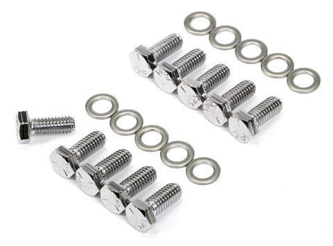 Trans-Dapt Performance Products Differential Cover Fasteners 9227 DIFF COVER BOLT SET FOR GM 10 BOLT & DANA 44 CHROME COVER