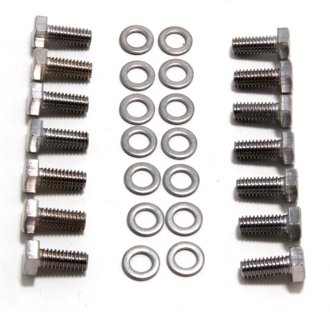 Trans-Dapt Performance Automatic Transmission Pan Bolt Kits 9692 Bolts, Steel, Chrome, Hex Head, Chevy, Ford, GM, Mopar, Set