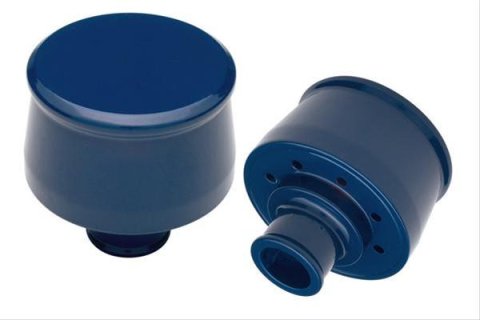 Trans-Dapt Performance Products Valve Cover Breathers 8322 ALUMINUM PUSH-IN BREATHER CAP- FORD BLUE POWDER-COAT