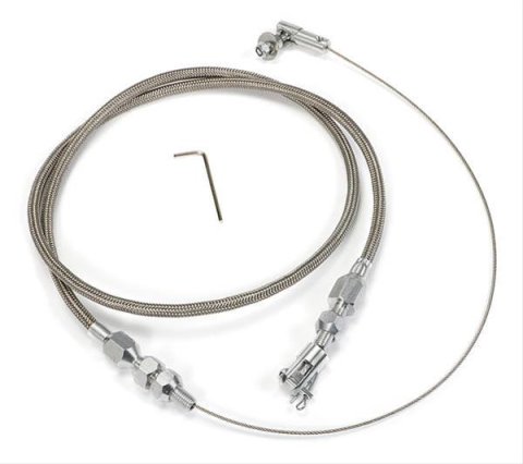 Trans-Dapt Performance Products Throttle Cables 4122 THROTTLE CABLE KIT 36" UNIV. STAINLESS STEEL HOUSING