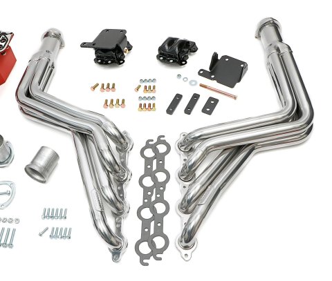 Trans-Dapt Performance Swap-In-A-Box Complete Engine Swap Kits 46017 Kit, Headers, Steel, Silver Ceramic Coated, Motor Mounts, Oil Pan, Pickup, Gaskets, Hardware, Chevy, LS, Kit