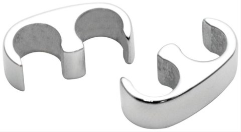 Billet Specialties Plug Wire Separators 69602 Ignition Separators, Clip-in, Aluminum, Polished, Two Wires Per Separator Capacity, Pair