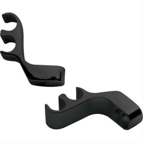 Billet Specialties Plug Wire Separators 69782 Separators, 2-wire, Aluminum, Black Anodized, Pair