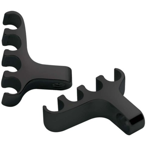 Billet Specialties Plug Wire Separators 69784 Separators, 4-wire, Aluminum, Black Anodized, Pair