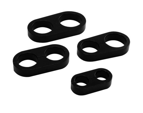 Billet Specialties Hose Separators BLK68420 Separator, Aluminum, Black, One .734 in. Hole/One .890 in. Hole, Each