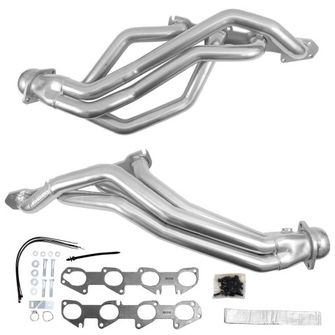 BBK Full-Length Headers 19500 Headers, Full-Length, Long Tube One-piece, Steel, Polished Ceramic Coated, 1 3/4 in. Primary Tube O.D., Oval Port, Dodge, Ram, 5.7L, Pair