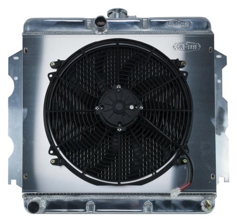 Cold Case Performance Aluminum Radiator Modules MOP751K Radiator, Performance, Module, Aluminum, Polished, Downflow, 2 Row, Single 16 in. Fan, Dodge, Plymouth, Small Block, Kit