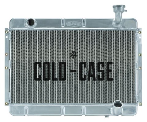 Cold Case Performance Aluminum Radiators for 1956-1960 CORVETTE - CHV710 Radiator, Performance, Aluminum, Polished, Downflow, 2 Row, Chevrolet, Each