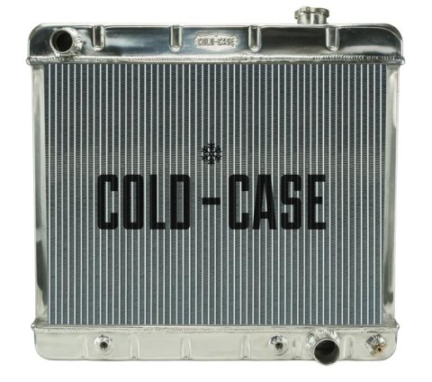 Cold Case Performance Aluminum Radiators GMT555A Radiator, Performance, Aluminum, Polished, Downflow, 2 Row, Transmission Cooler, Chevy, GMC, Truck, Each