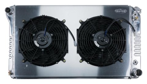 Cold Case Performance Aluminum Radiators GMT556A-1K Radiator, Aluminum, Crossflow, Fans, Auto, Chevy, GMC, Kit