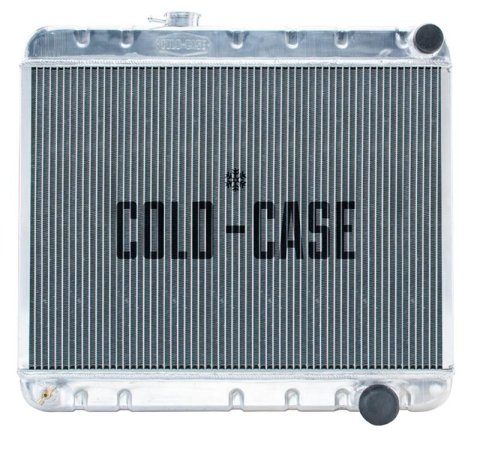 Cold Case Performance Aluminum Radiators for 1965 GTO, LEMANS, TEMPEST - GPG18 Radiator, Performance, Aluminum, Polished, Downflow, 2 Row, Pontiac, Each