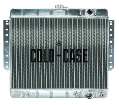 Cold Case Performance Aluminum Radiators for 1961-1965 IMPALA - CHI565A Radiator, Performance, Aluminum, Polished, Downflow, 2 Row, Transmission Cooler, Chevy, Each