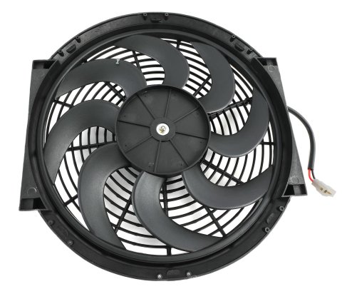 14 Inch 1,800 CFM Cold Case Electric Fan FAN14 Fan, Electric, Single, in., CFM, 10 Blade, 6.85 Amps, Plastic, Black, Each
