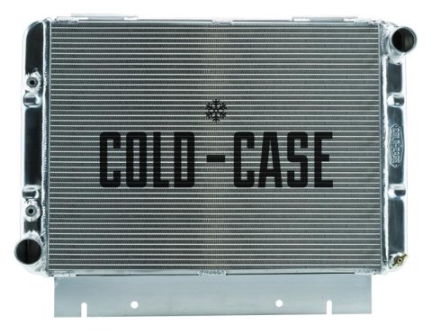 Cold Case Performance Aluminum Radiators for 1960-1963 GALAXIE - FOG580A Radiator, Performance, Aluminum, Polished, Crossflow, 2 Row, Transmission Cooler, Ford, Each