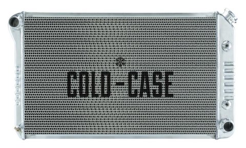 Cold Case Performance Aluminum Radiators for 1970-1981 FIREBIRD - GPF18A Radiator, Performance, Aluminum, Polished, Crossflow, 2 Row, Transmission Cooler, Pontiac, Firebird, Each