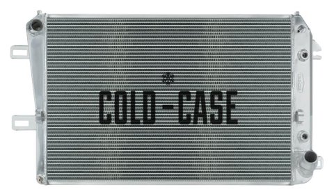 Cold Case Performance Aluminum Radiators GMT574A Radiator, Performance, Aluminum, Polished, Crossflow, 2 Row, Transmission Cooler, Chevrolet, GMC, Each