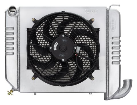 Cold Case Radiators CHV709K 63-64 Corvette Small Block Aluminum Radiator Single 16 Inch Fan Kit