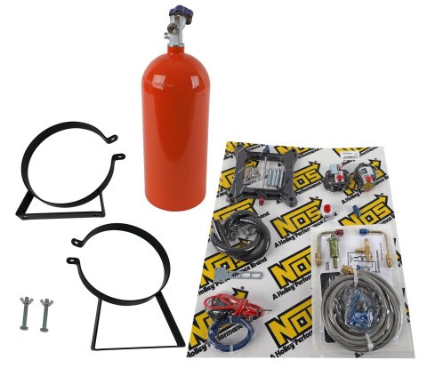 NOS Sniper Nitrous Systems 07001NOS Oxide System, Sniper, Wet, 100-150 hp, 10 lb. Bottle, Orange, Square Bore, 4-Barrel, Kit