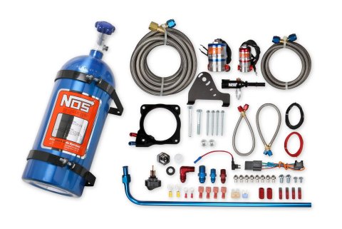 NOS Mopar EFI Wet Nitrous Plate Systems 05182NOS Oxide System, EFI, Wet, 75-150 hp, 10 lb. Bottle, Blue, Chrysler, Dodge, 6.4L, Kit