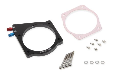 NOS OEM Fuel Injection Plates 13437NOS Nitrous Plate, Plate, Black, Wet, 0.500 in. Thick, GM, LS Throttle Body, Kit